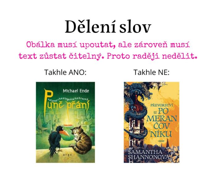 Obálka dělení slov