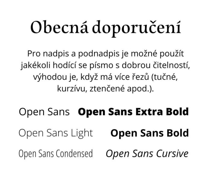 Obálka - obecná doporučení